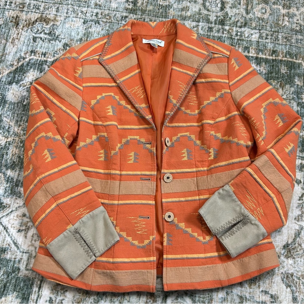 Cold‎ water creek vintage 10P southwest blazer orange